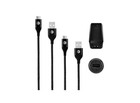 AT&T Power Bundle Type C Car (10W) + Wall Charger (12W) with Two USB-C Cables