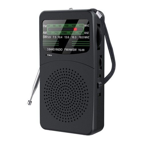 Radio AM FM SW portátil fácil de usar tamaño compacto y salida de audio fuerte - Imagen 12 de 12