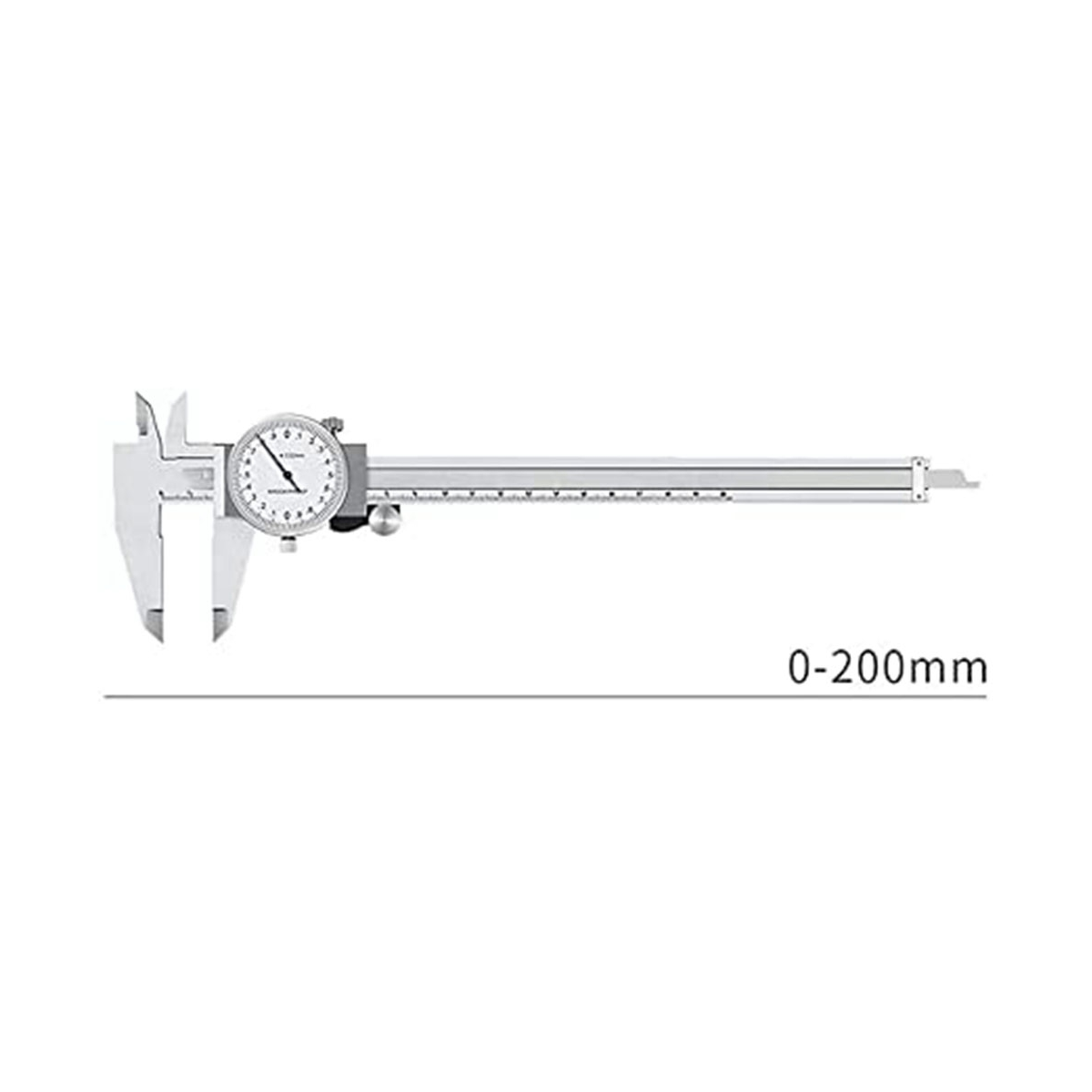 3X(0200Mm Metric Gauge Measuring Tool Dial Vernier Caliper ShockProof