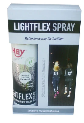 Hey Sport LIGHTFLEX Reflektionsspray 150 ml inklusive Motivschablonen