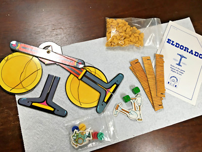 Eldorado 1988 Game Part Lot Manual, Scale, Gold, Players, Dig Tools, Dice, Fence