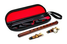 Instrument duduk z 2 trzcinami i pięknym etui, duduk drewniany morelowy w kluczu A