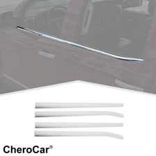 Outer Chrome Window Weatherstrip Molding Trim Kit For Chevy Silverado GMC 14-18