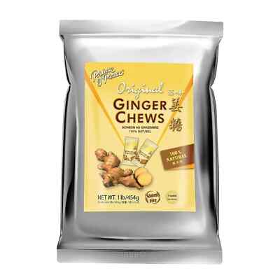 Prince of Peace Ginger Chews Original, 1 lb. Candied Ginger, Natural Ginger Chew