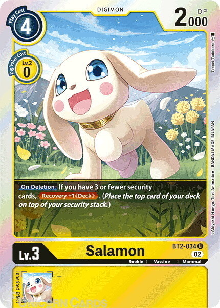 BT2-034 Salamon :: Uncommon Foil Digimon Card :: RB01: Resurgence Booster ::