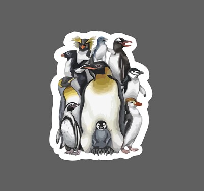 Penguin Family Sticker Waddle Waterproof