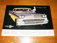 Vintage 1958 Ford Fairlane Fairlane 500 Dealer Promotional Sales Brochure Vintage 1958 Ford Fairlane Fairlane 500 Dealer Promotional Sales Brochure