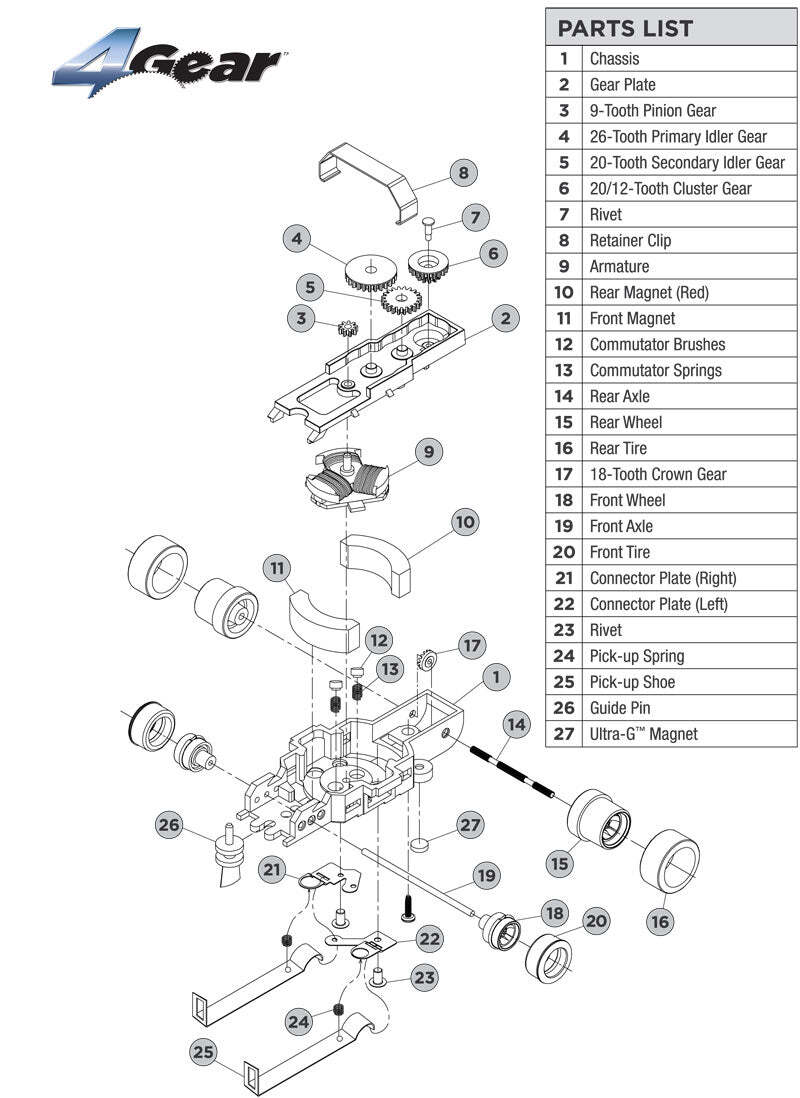 コムドット Auto World 4Gear Chassis Tuneup Parts Connector Plate Rivet