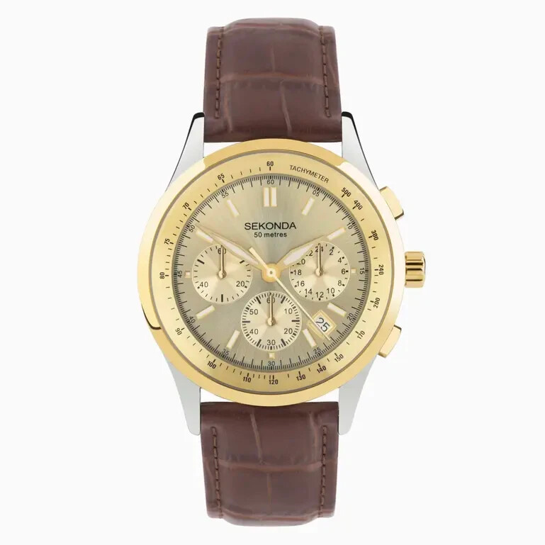Mens New Sekonda Athleisure Racer Bi-Colour Chronograph 50m Watch 30110 £99.99
