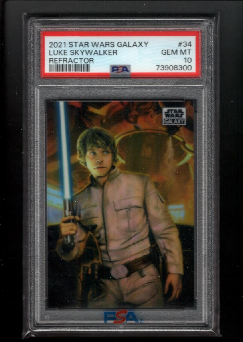 2021 Topps Star Wars Galaxy Chrome Luke Skywalker Refractor Psa 10