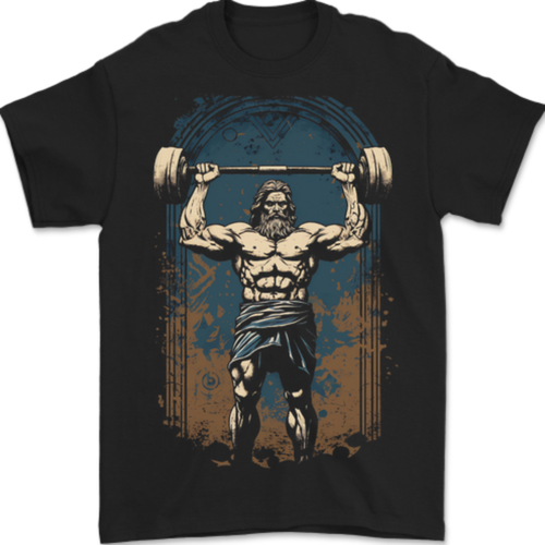 Musculation Shirts Hercules Gym Musculation Haltérophilie Entraînement T-Shirt 100% Coton ...