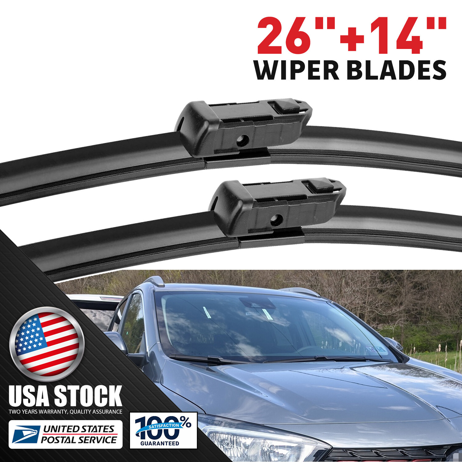 OEM Direct Connect Windshield Wiper Blades 26 + 14 Inch Front Left Right Pair