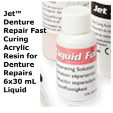 Lang Dental Jet™ Denture Repair Fast Curing Acrylic Resin 6x30 mL Liquid