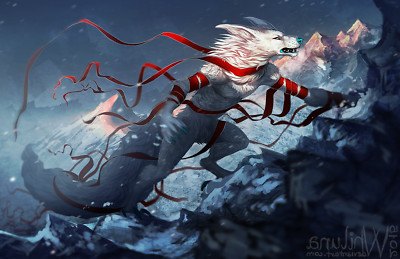 Anime furry anthro wolf Custom Gaming Mat Desk