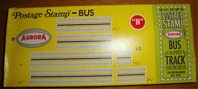 AURORA - POSTAGE STAMP BUS STRAIGHT TRACK SET #4411-150  - NIB NOS - REDUCED!