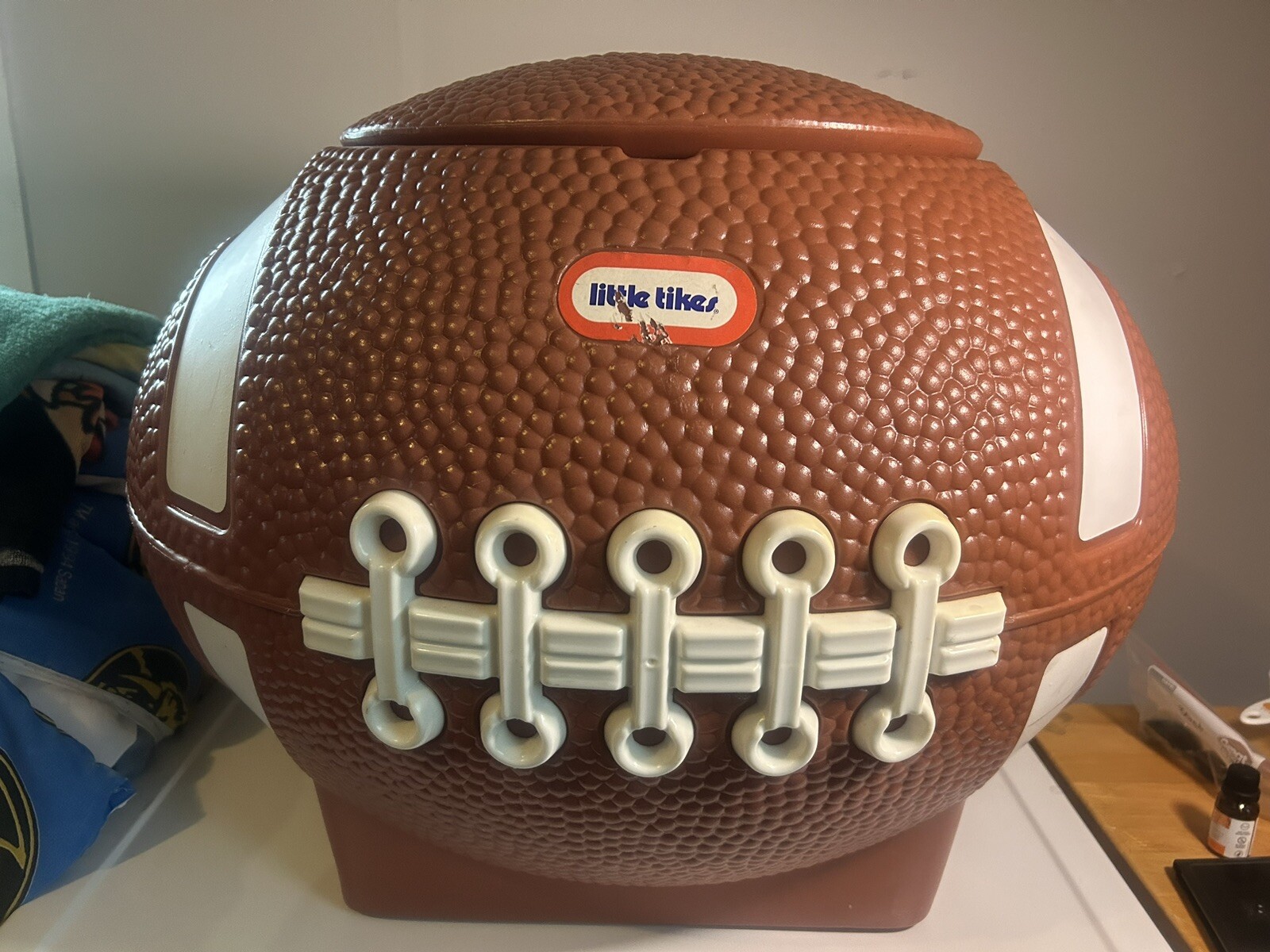 Little Tikes Football Toy Box Chest Tailgating Cooler Large eBay