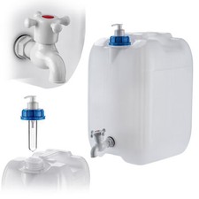 KADAX Wasserkanister mit Ablasshahn, Wasserauslauf und Seifenspender, 20L