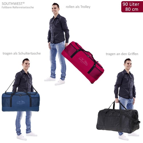 Trolley Reisetasche Southwest Light Weight XXL 80 cm 90 L faltbar 30361 Auswahl - Bild 36 von 48
