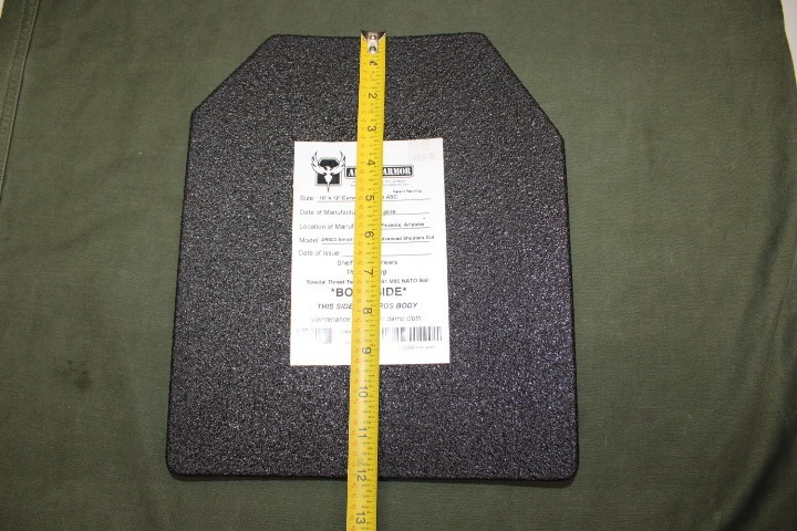 REAL AR500 ARMOR Level 3 III Body Armor Plate Curved 10 x 12 Flat Build ...