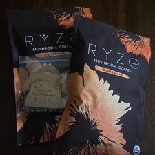 RYZE Mushroom Coffee Instant Coffee USDA Organic Bright Smooth 30 Servings