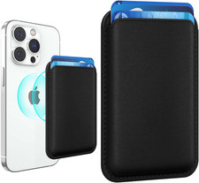 Stronger Magnetic RFID Leather Mag-Safe Card Holder for Iphone 16 Series, Mag-Sa