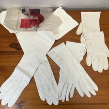 3 Pair of Vintage Ladies Hand Gloves Arm Hand Wrist Length MCM