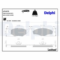 Delphi Bremsbelagsatz, Scheibenbremse LP2220 FüR Alfa Romeo