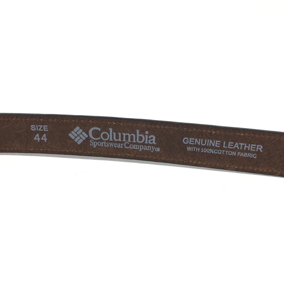 Cinturón Columbia para hombre talla 44 cuero marrón deporte al aire libre suroeste vintage Foto 4 de 4