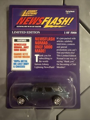 Johnny Lightning NEWSFLASH newsletter CORVETTE NOMAD - 0008/5000 Mint New Card