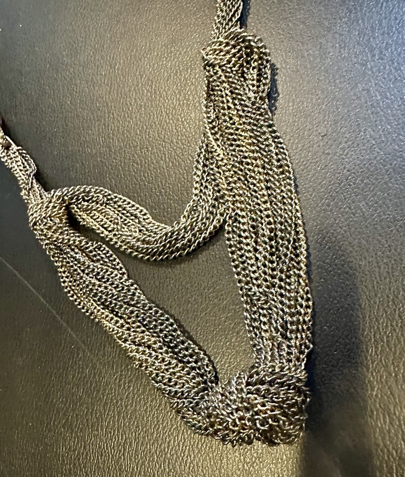 BCBGeneration Silver Multi Chain Necklace Dangle … - image 8