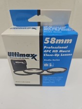 Ultimaxx 58mm 4-Piece HD Macro Close-Up Lenses 1, 2,  4, 10 UM-CUK58 NEW A2