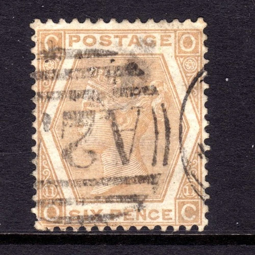 GB USED ABROAD: MALTA A25, 1867-80 6d SG 123 PLATE 11 OC, THIN,  SG Z61