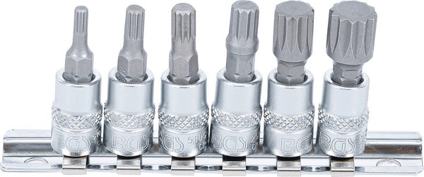 "Bit-Einsatz-Satz | Antrieb Innenvierkant 6,3 Mm (1/4\") | Innenvielzahn (FüR Xzn)"-image