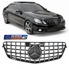 Schwarzchrom Kühlergrill für Mercedes E-Klasse W212 2009-2013 mit Chrom Stern