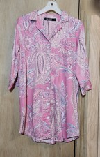 Lauren Ralph Lauren Pink Paisley Sleep Shirt Womens Sz Med