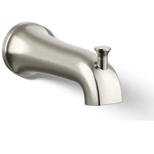 Kohler K-28563-BN Tempered 6-3/8" Integrated Diverter Tub Spout, Brushed Nickel