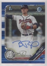 2019 Bowman Draft Chrome Pick Blue Wave Refractor 88/150 Beau Philip Auto 0c6