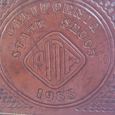 Vtg Leather 1983 PITA California State Shoot Shell Bag Collector Item PLS READ 