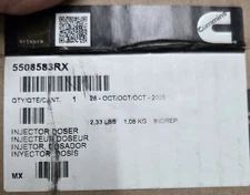 Genuine Cummins 5508583RX Injector DPF Doser FREE SHIPPING, NO CORE