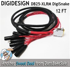 Avid Digidesign ProTools Lineout DB25 a 8 Ch XLR cablaggio bilanciato maschio 12 piedi
