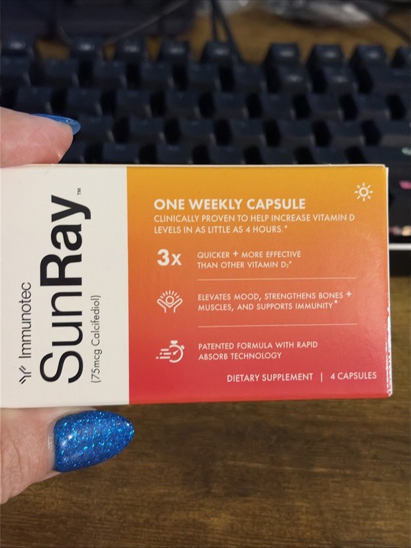 Immunotec SunRay Vitamin D Calcifediol 75 Mcg Once Weekly
