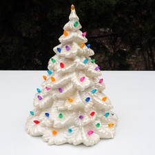 Handmade White 7 Tall Ceramic Tree with Mini ...