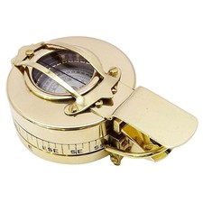 Vintage Collectible Decor Style Antique Nautical Brass Military Compass  Gift