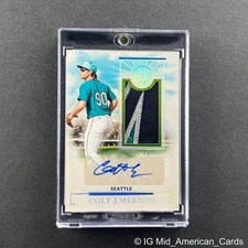 2024 Panini Boys Of Summer Colt Emerson Patch Auto #PMS-CE Mariners 17/25