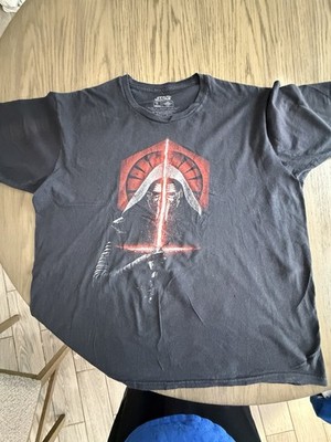 Star Wars Kylo Ren Graphic T-Shirt   Black   Size 2X   100% Cotton