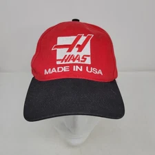 Haas Hat Cap Snap Back Red Black Made USA Embroidery Logo Men Racing Team CNC F1