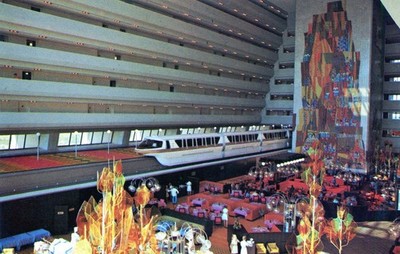 Monorail-Alweg Bahn, im Contemporary Resort, Disney World, ungelaufen