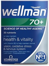 Vitabiotics - Wellman 70 Plus - 30 Tabs Brand New Long Expiry Date
