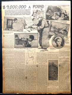 1911 Newspaper Page Madame Curie Radium at $9 000 000 a Pound