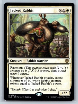 JACKED RABBIT 9 RARE COMMANDER: BLOOMBURROW MAGIC: THE GATHERING NM